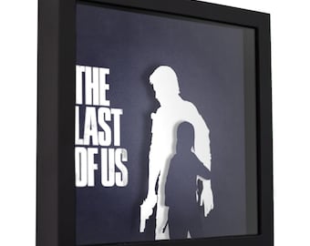 Caja de sombras de The Last of Us: Arte mural 3D para videojuegos hecho a mano