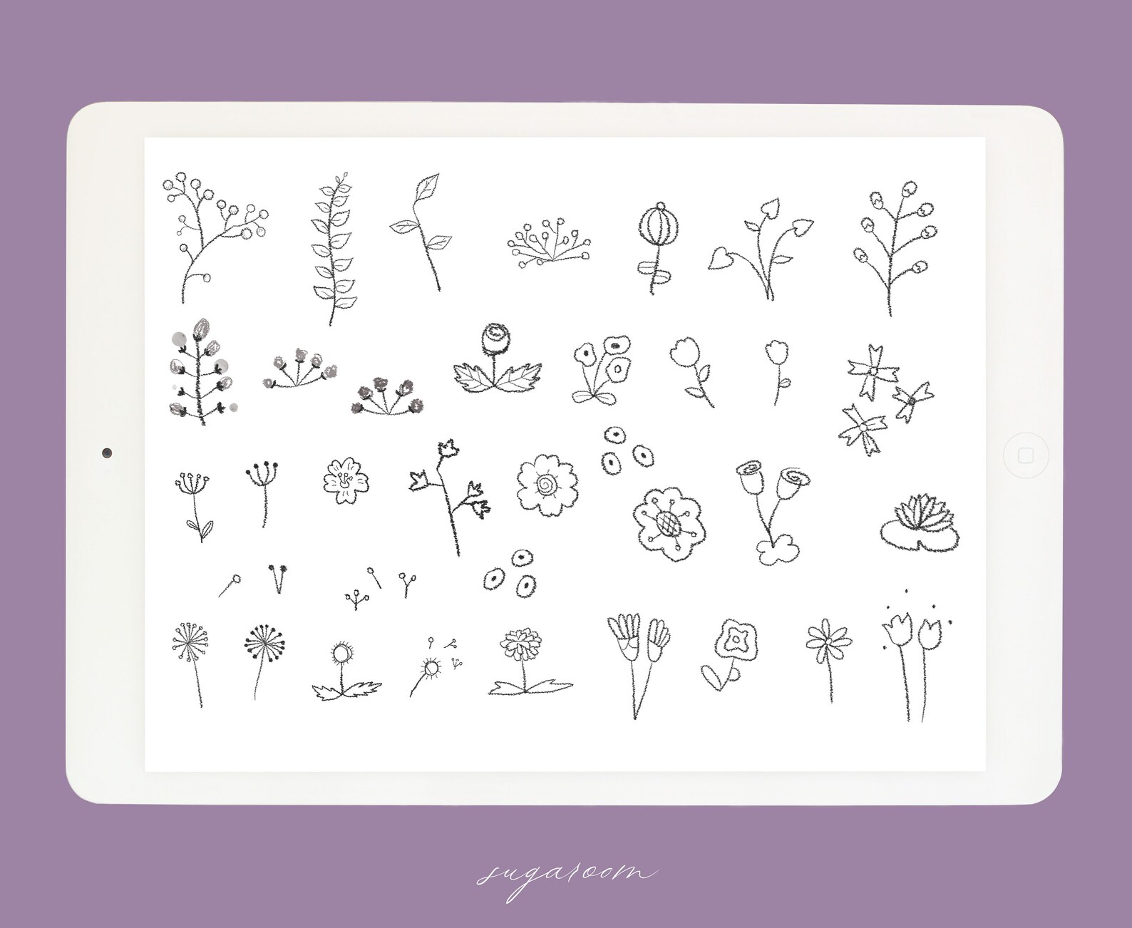 72 Floral Digital Stickers Goodnotes Doodle Stickers Plant Etsy