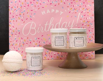 Deluxe Spa Gift Set | Birthday Gift Box | Gifts for Her | Self Care Package | Candle Gift Set | Bath & Body Care Package | Relaxation |