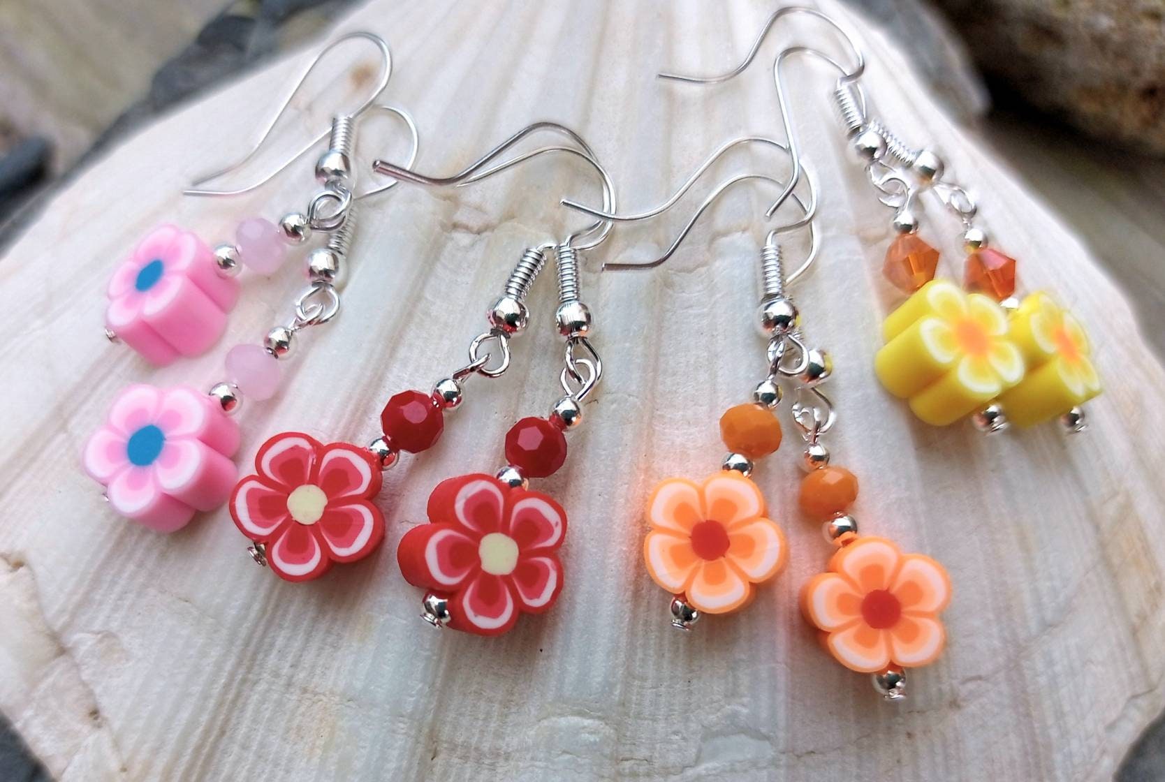 Indie cheap flower earrings