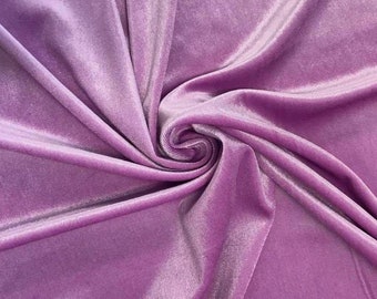 Crafts Dance Wear Width 63 Inch Purple 4-way Stretch Velvet For Dress Home Decor. Costumes