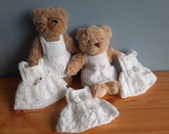Wedding dress for small teddy/ doll