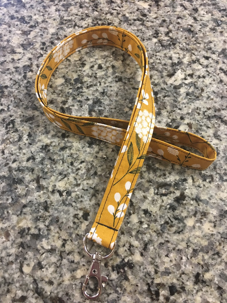 Floral Lanyard / ID Badge Lanyard / Keychain / Lanyard / ID Etsy