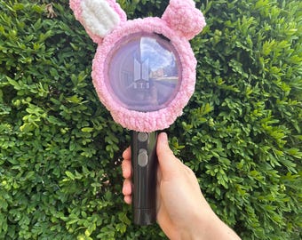 Crochet Kpop BTS BT21 Jungkook Cooky Bunny Ears Lightstick Cover