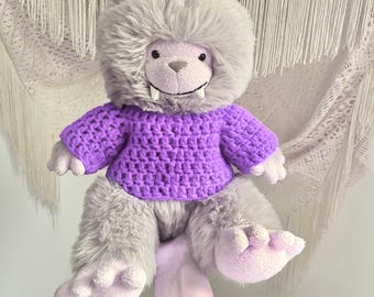 Crochet Sweater Wilf Wolf, Yani Yeti, Bo Bigfoot or Gus Griffin