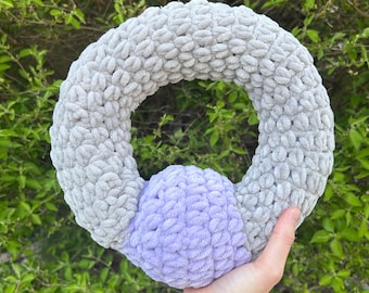 Crochet CBR Ear Piercing Protector Pillow || Earbud Support CNH Donut Pillow for Side Sleepers