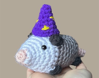 Crochet Wizard Possum Plushie Stuffed Animal