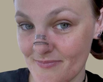 Coiled Steel Nose Cuff Non-Piercing Body Jewelry | Cyberpunk Anti-Surveillance Style