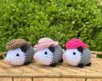 Crochet Cowboy Possum Plushie Stuffed Animal