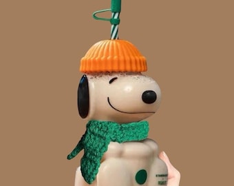 Crochet Scarf Outfit Made for Starbucks Snoopy or Bearista Cup
