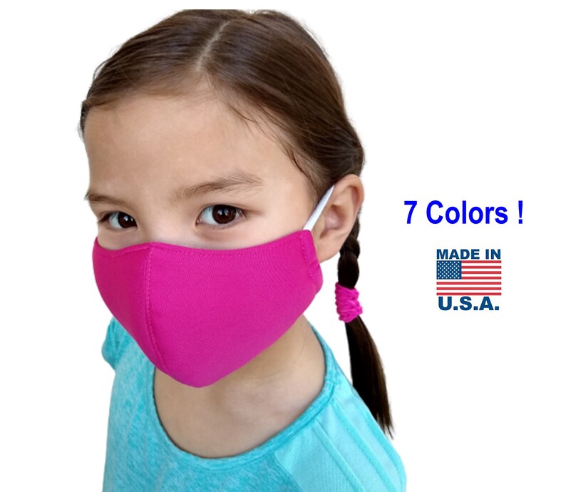 USA Washable Face Mask KIDS 310 7 Colors Premium 3layer Etsy