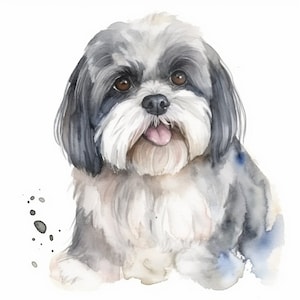 Personalized Watercolor Pet Portrait: Dog Memorial Gift