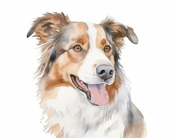 Pet portrait, Pet custom art, customized pet, Dog lost gift, Dog memorial, Custom dog painting, Watercolor pet