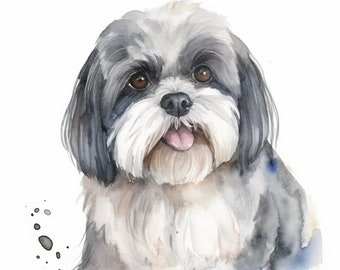 Dog Memorial Gift, Portrait From Photo, Personalized Dog Portrait, Watercolor Pet, Pet Portrait