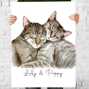 Custom pet portrait , Portrait from photo, Cat portrait,  Pet Memorial Gift, Cat Portrait, Pet Art , Gift for her, CAT, Cat art, Custom cat