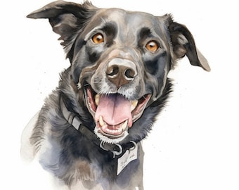 Pet portrait painting, Dog painting, Pet memorial, Dog loss gift,  Customized pet,