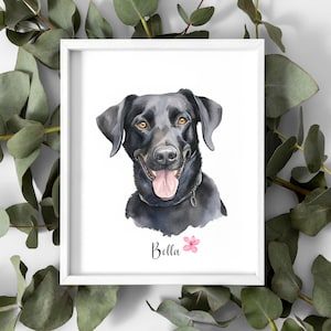 Watercolor Pet Portrait: Custom Dog Memorial Art