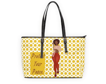 Tote Bag, PU lederen schoudertas, boodschappentas, motiverende geschenken, geschenken voor moeder