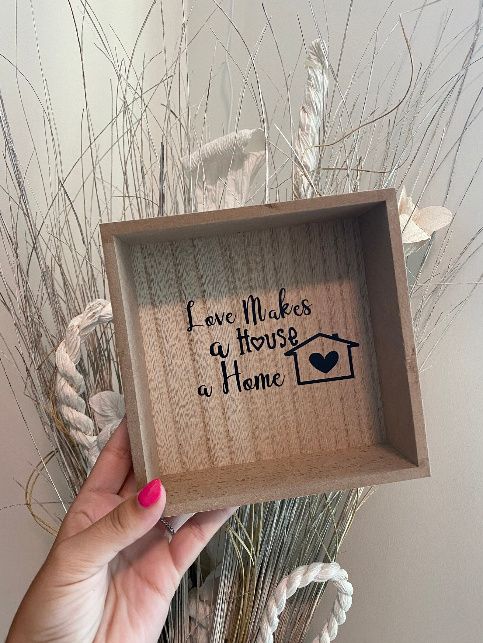 Boho Decorative Wooden Tray 6X6 Tray with quote Etsy