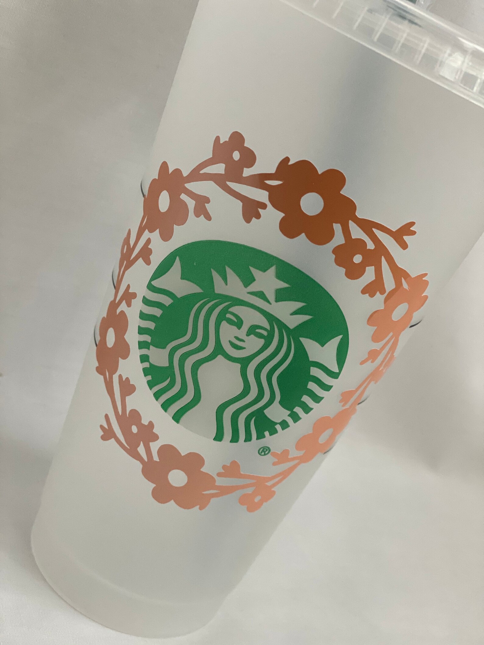 Floral Starbucks Cups Decal Decal for Starbucks Cup Etsy