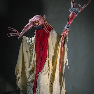 Plague Doctor Costume – Pathologic 2 Executor, Grim Reaper Style, Raven Skull Beak, Adult Robe Outfit with Mask, Halloween Horror