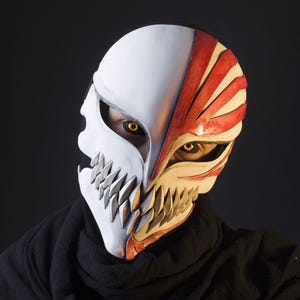 bleach hollow mask ichigo kurosaki full face anime cosplay halloween resin handmade