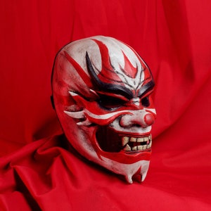Jiro's mask of Payday 2 full face oni demon japanese style halloween scary cosplay video game custom customized