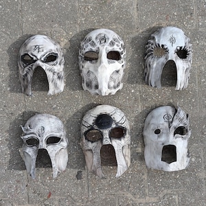 Custom Blank White Full Face Mask – DIY Base, Made to Order, Stage Prop for Metal Band, DJ & Singer, Occult/Ghost Aesthetic