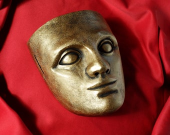 APOLLO god Mask, Greek Mask, Greek statue face, Gold Venetian mask, Cosplay, Ancient Mask, Mask for men, mythology, Masquerade Mask , Art
