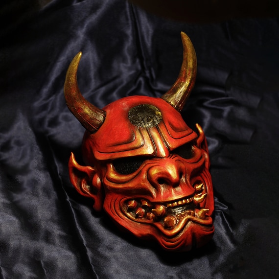 Japanese Hannya Traditional Face Mask Mask  Demon  2 colors Set Cosplay kabuki 