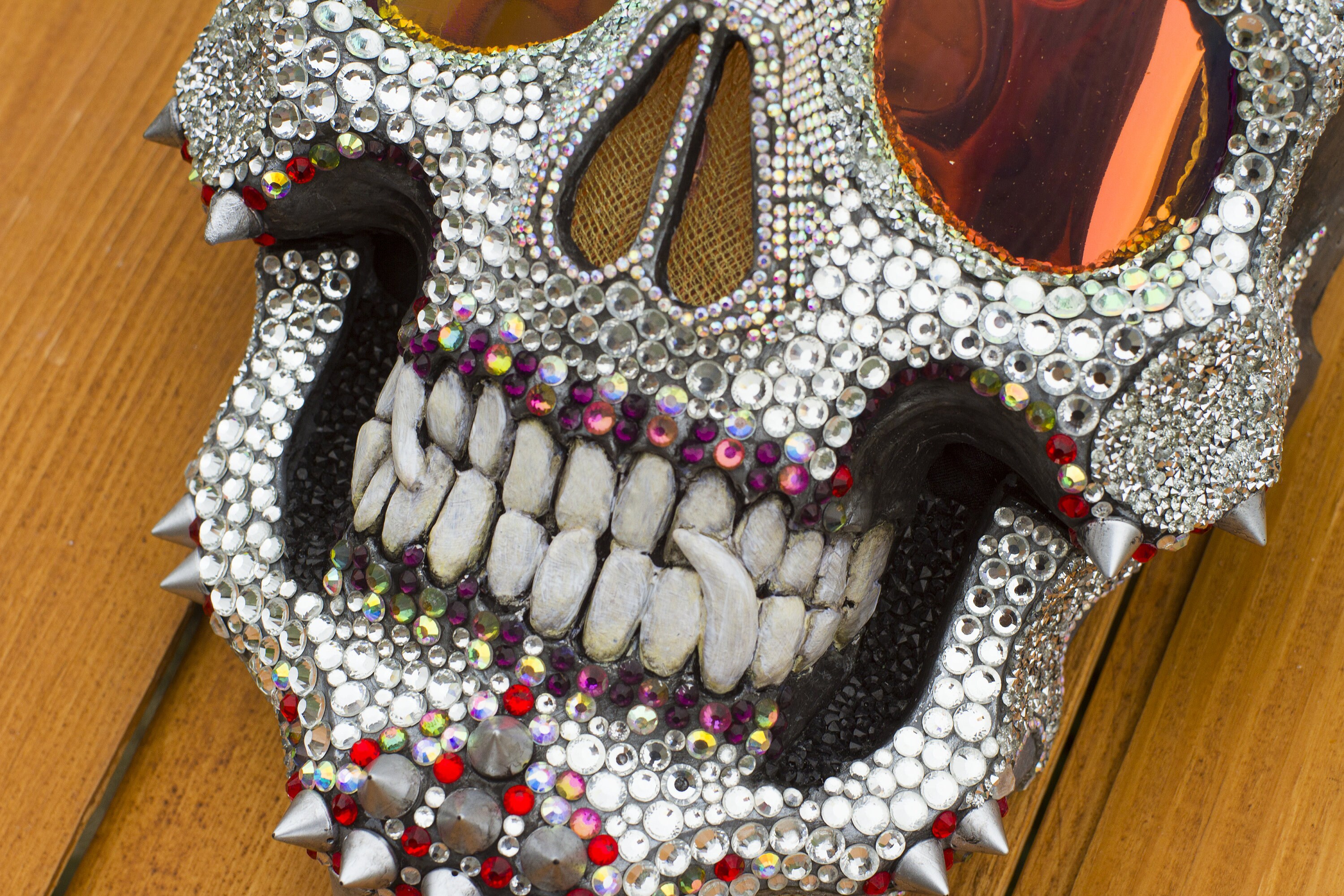 Crystal Full Face Skull Mask Swarovski Rhinestones