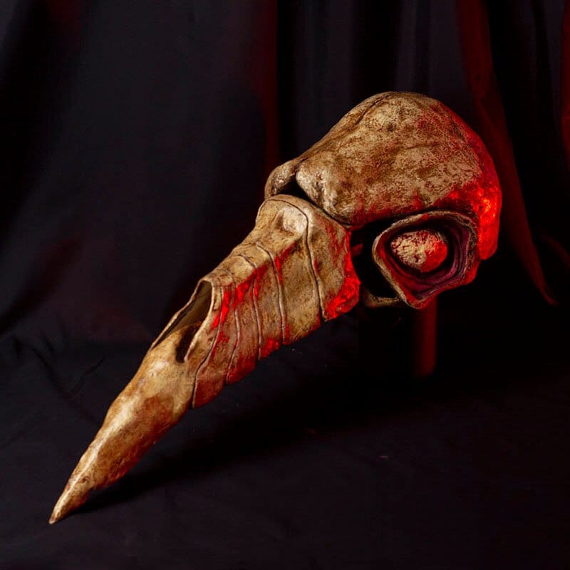 Crow Skull Full Face Mask – Raven Bone Bird Shaman Design, Plague