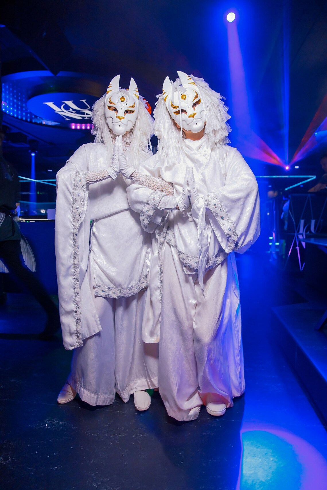 Japanese Cat Halloween Costume Kimono Mask Woman Masquerade Etsy