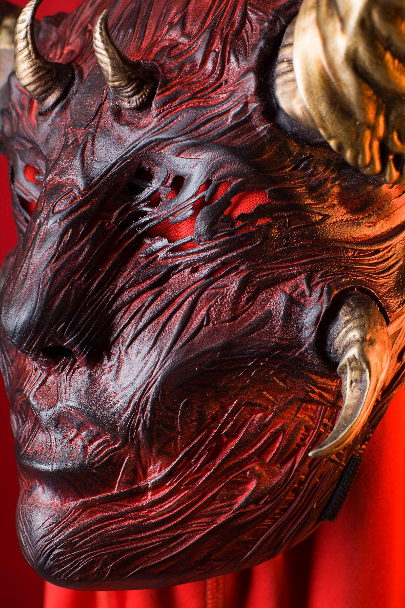 Demon Mask With Horns – Greek Sculpture Devil, Lucifer/satan