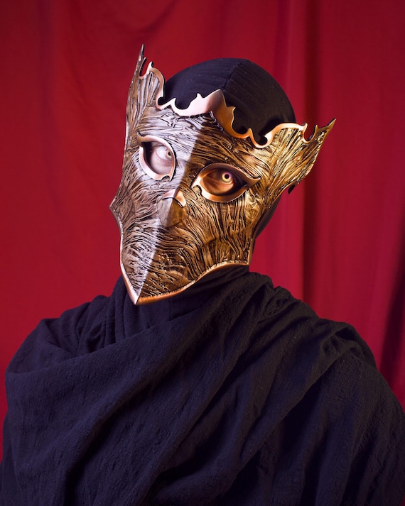 Venetian Bat Masquerade Mask – Italian Bauta Style Devil, Leather