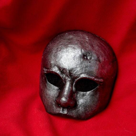Masquerade Top Half Face Mask Silver Metal Venetian Guard for - Etsy Denmark