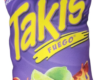 Takis Fuego Pillow: Novelty Foodie Throw Pillow
