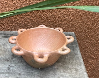 Rustic Pit Fired Natural Clay Bowl