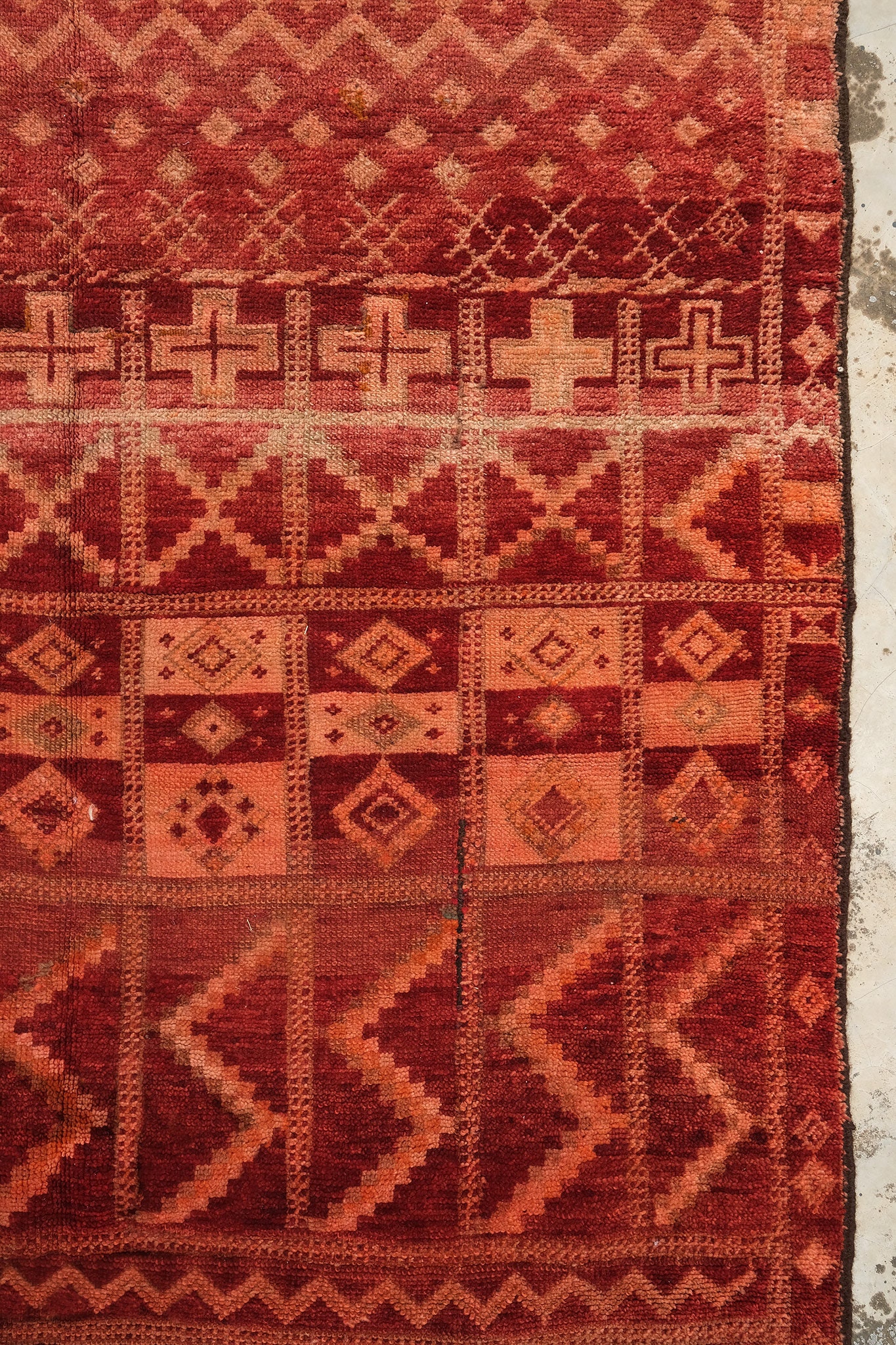 1 Tapis Marocain Berbère Zemmour vintage fait main,Handmade
