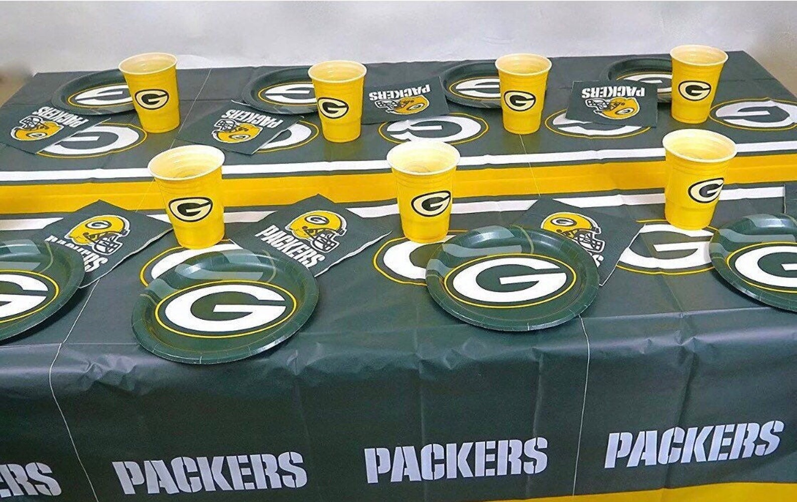 Green Bay Packers 49 Piece Set Party Set Dad's Birthday Etsy