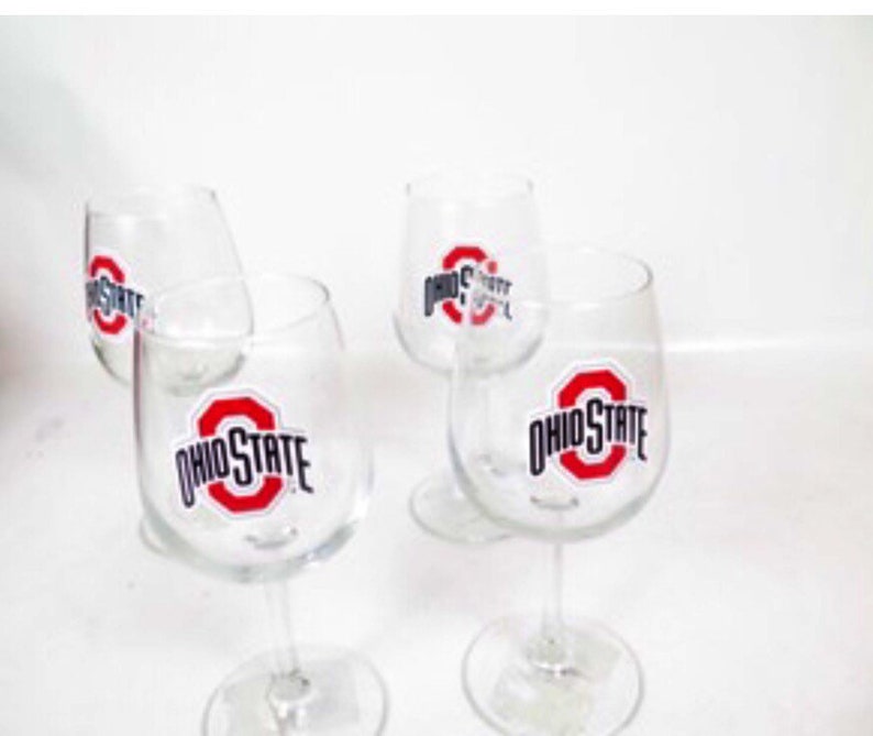 Ohio State Wine Glasses Set of 4 Super Bowl Playoffs must have