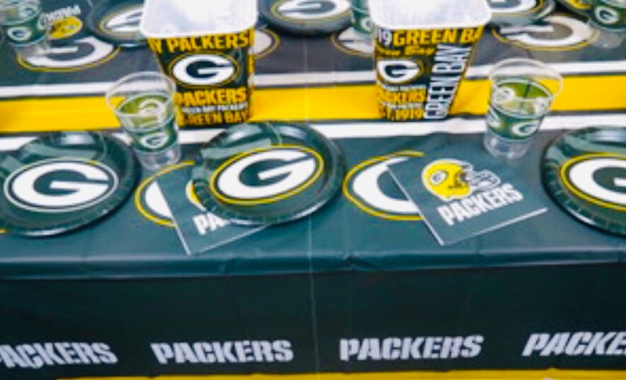 Green Bay Packers 51 Piece Set Party Set Dad's Birthday Etsy
