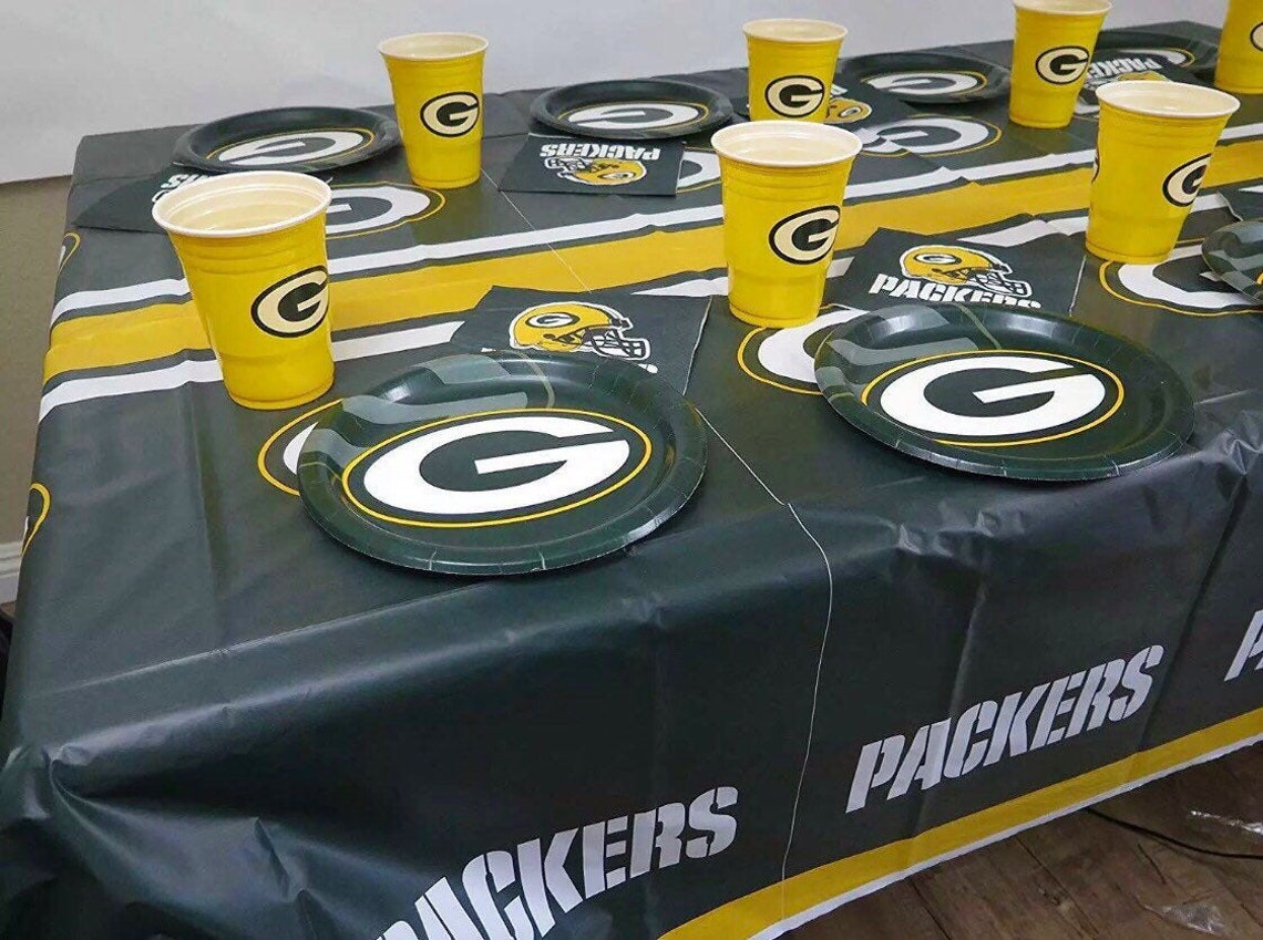 Green Bay Packers 49 Piece Set Party Set Dad's Birthday Etsy
