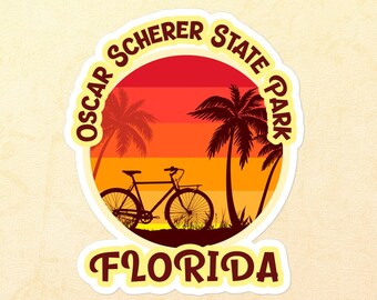 Oscar Scherer State Park Florida surfer tropical sea vacation beach sticker