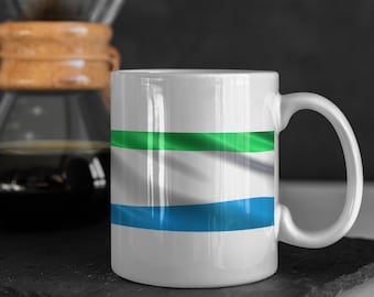 Taza de café con la bandera de Sierra Leona, regalo de orgullo nacional mundial