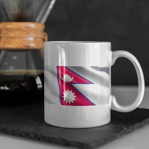 Nepal Flag coffee mug cup gift  for ambassadors and people who like world countries flags and banners