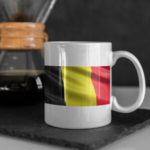 Belgium Flag coffee mug cup gift for ambassadors and people who like world countries flags and banners