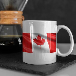 Canada Flag coffee mug cup gift for ambassadors and people who like world countries flags and banners