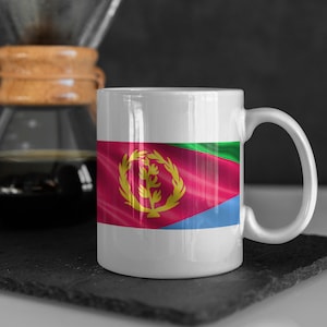 Eritrea Flag coffee mug cup gift for ambassadors and people who like world countries flags and banners