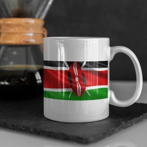Kenya Flag coffee mug cup gift for ambassadors and people who like world countries flags and banners